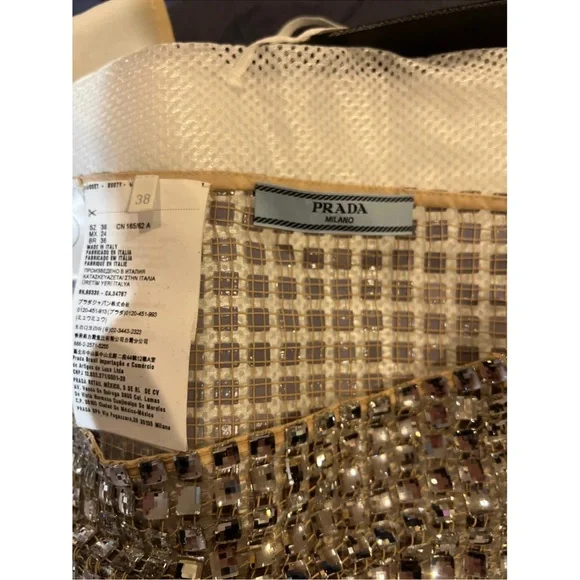PRADA RHINESTONE VIRAL GLITTER SKIRT Skirts